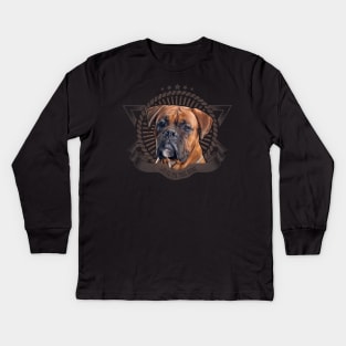 Boxer dog Kids Long Sleeve T-Shirt